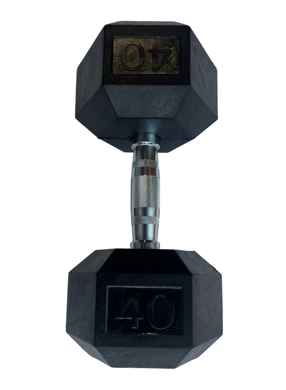 Rubber Hex Dumbbell 40lbs