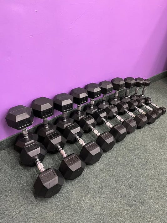Rubber Hex Dumbbell Bundle 5-50lbs