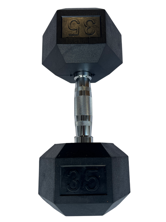 Rubber Hex Dumbbell 35lbs