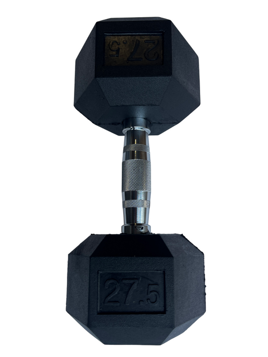 Rubber Hex Dumbbell 27.5lbs