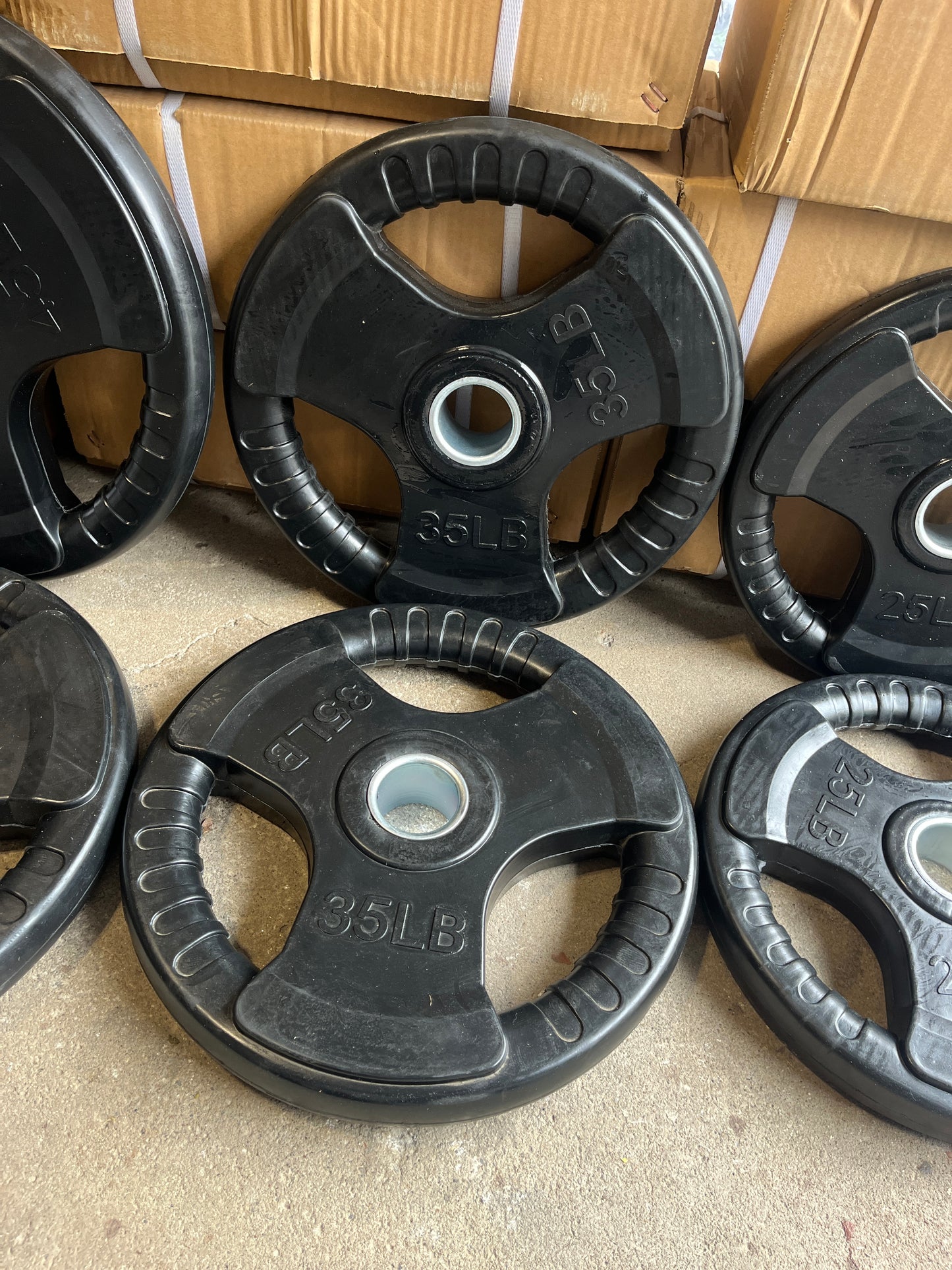 Full Olympic Rubber Weight Plate Set