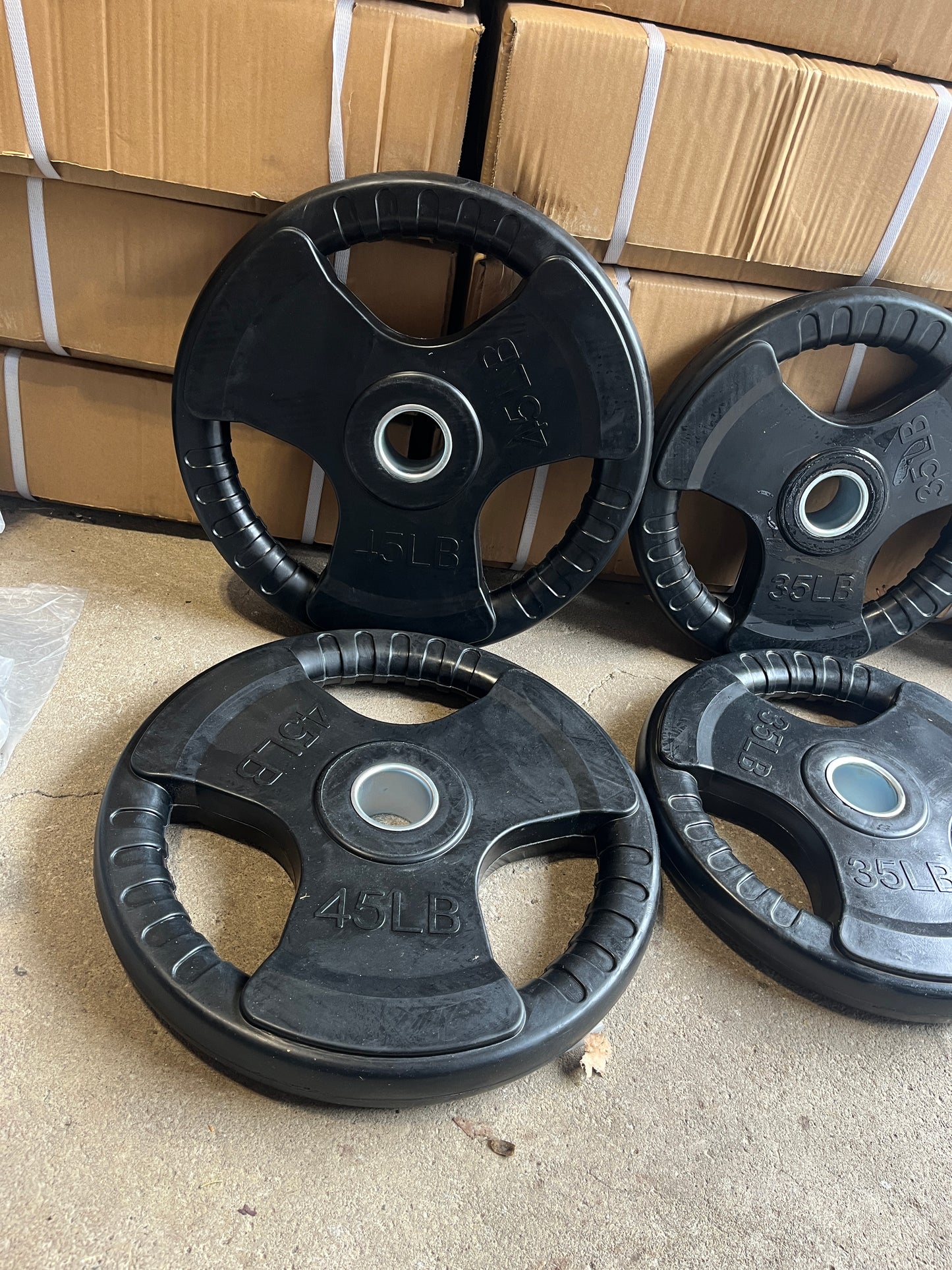 Full Olympic Rubber Weight Plate Set