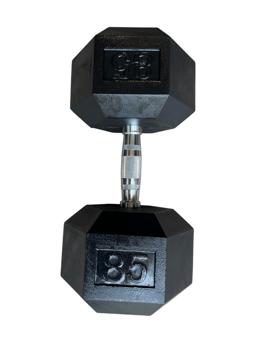 Rubber Hex Dumbbell 85lbs