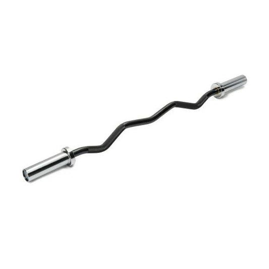 Black Olympic Curl Bar, 56 inch EZ Curl Barbell, 500 LB Weight Capacity — view 2