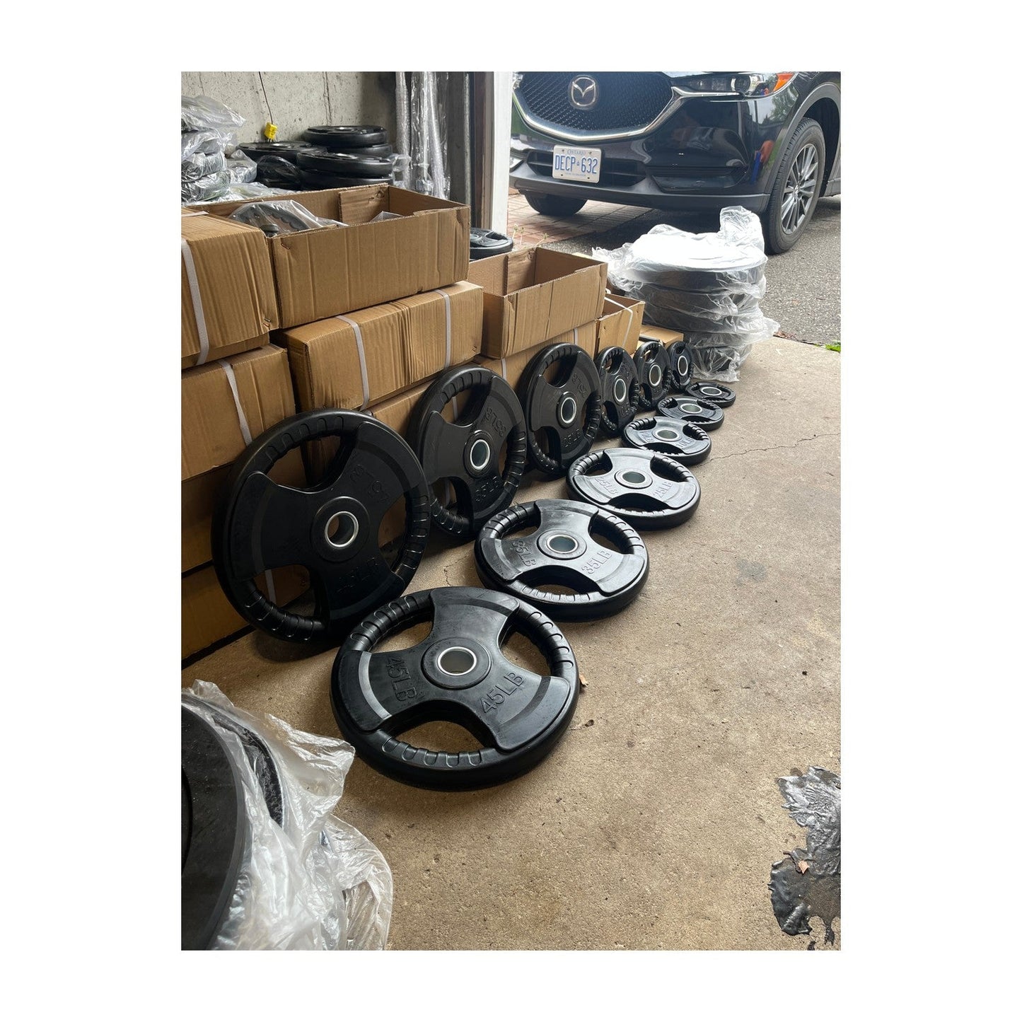 Full Olympic Rubber Weight Plate Set — view 6