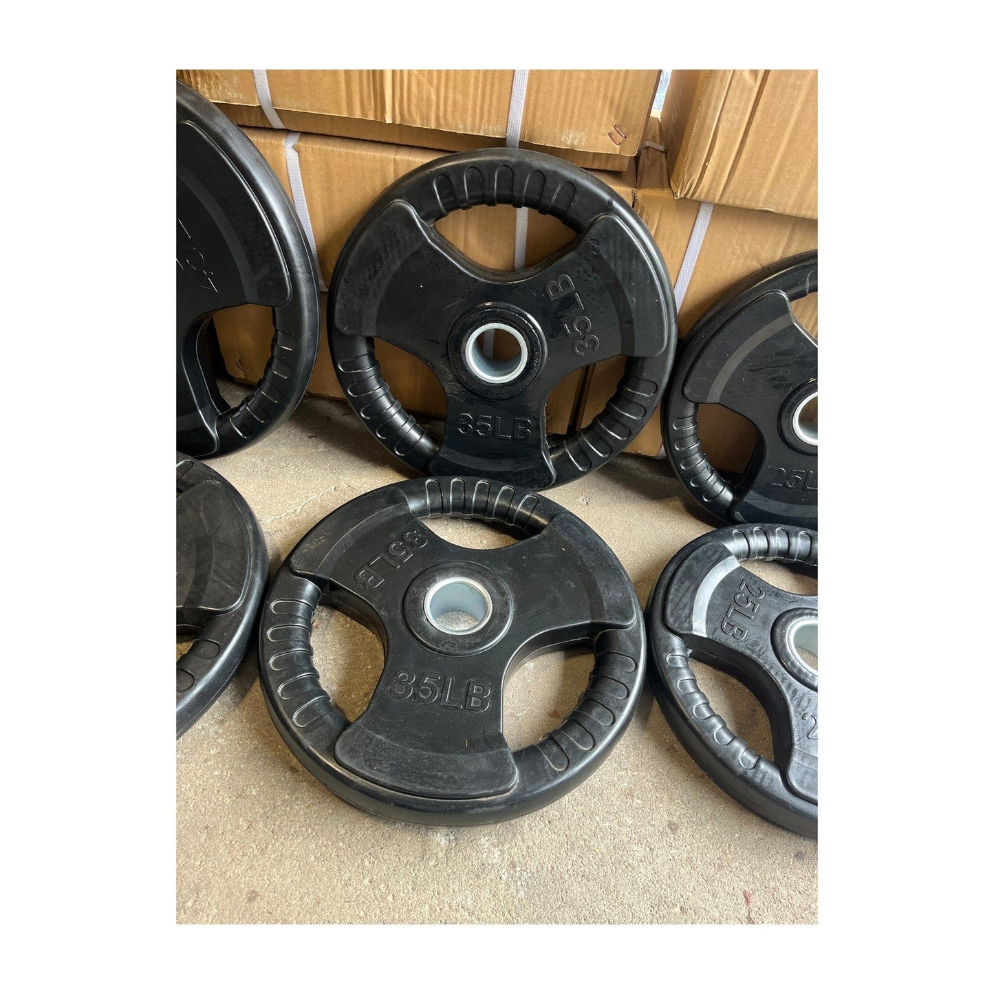 Full Olympic Rubber Weight Plate Set — view 4