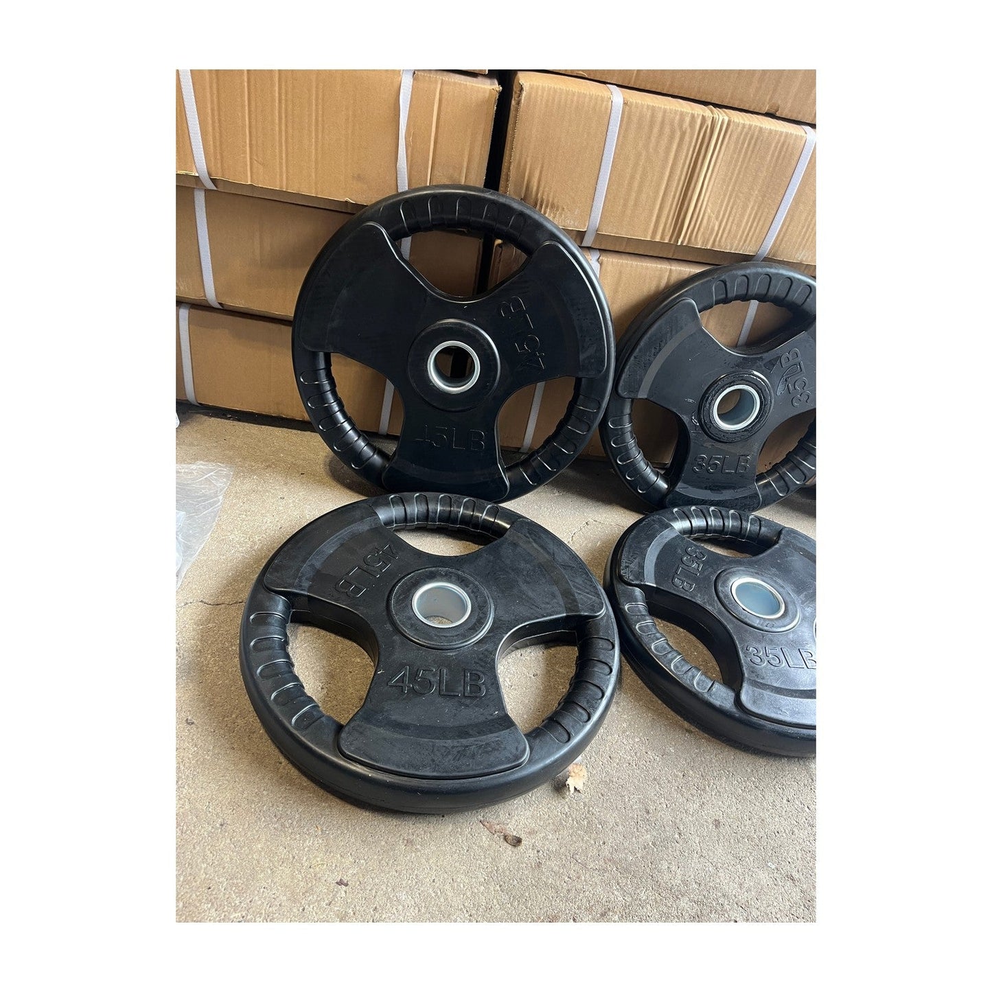 Full Olympic Rubber Weight Plate Set — view 5
