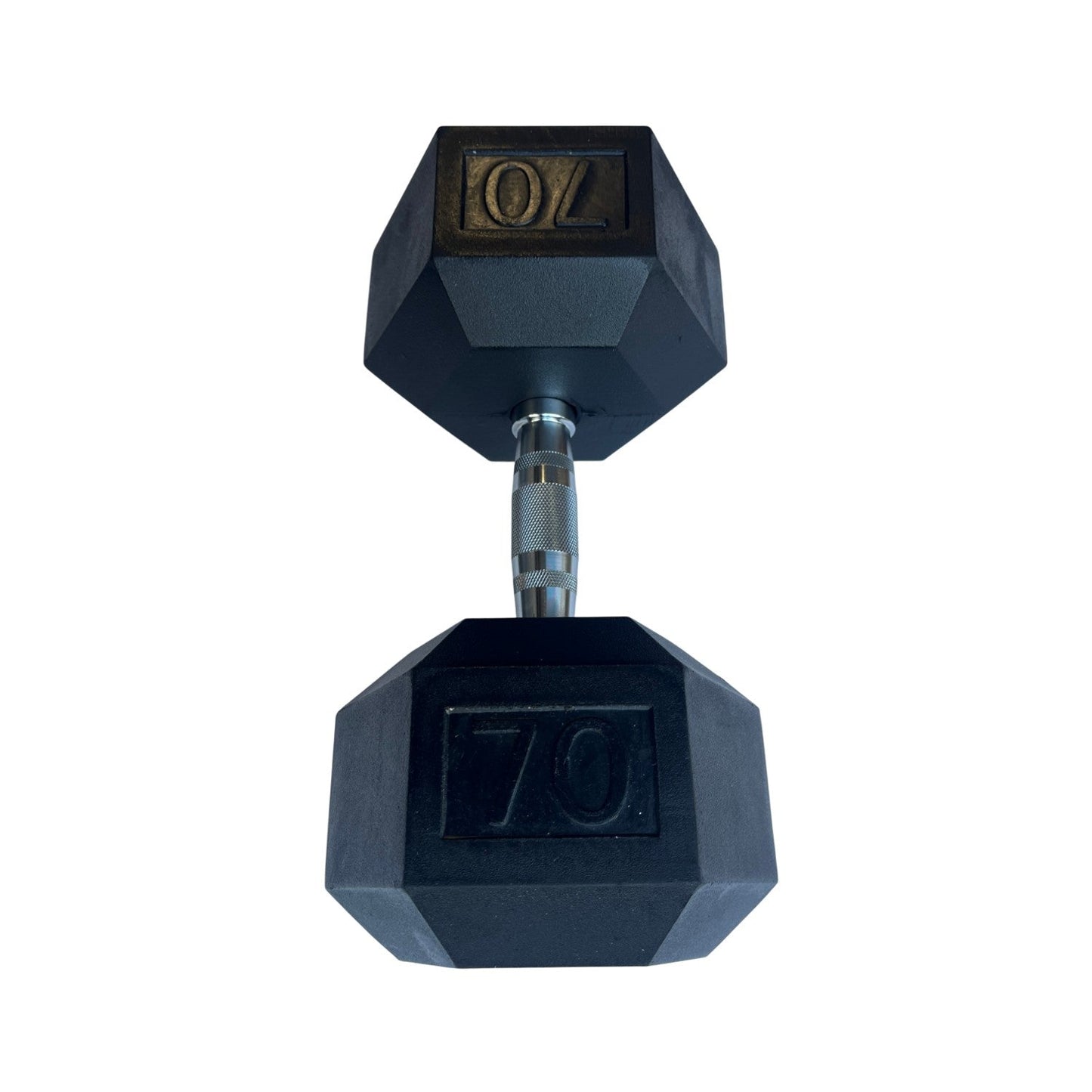 Rubber Hex Dumbbell 70 lbs