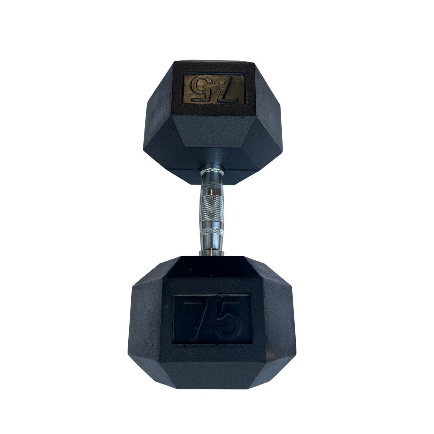 Rubber Hex Dumbbell 75 lbs