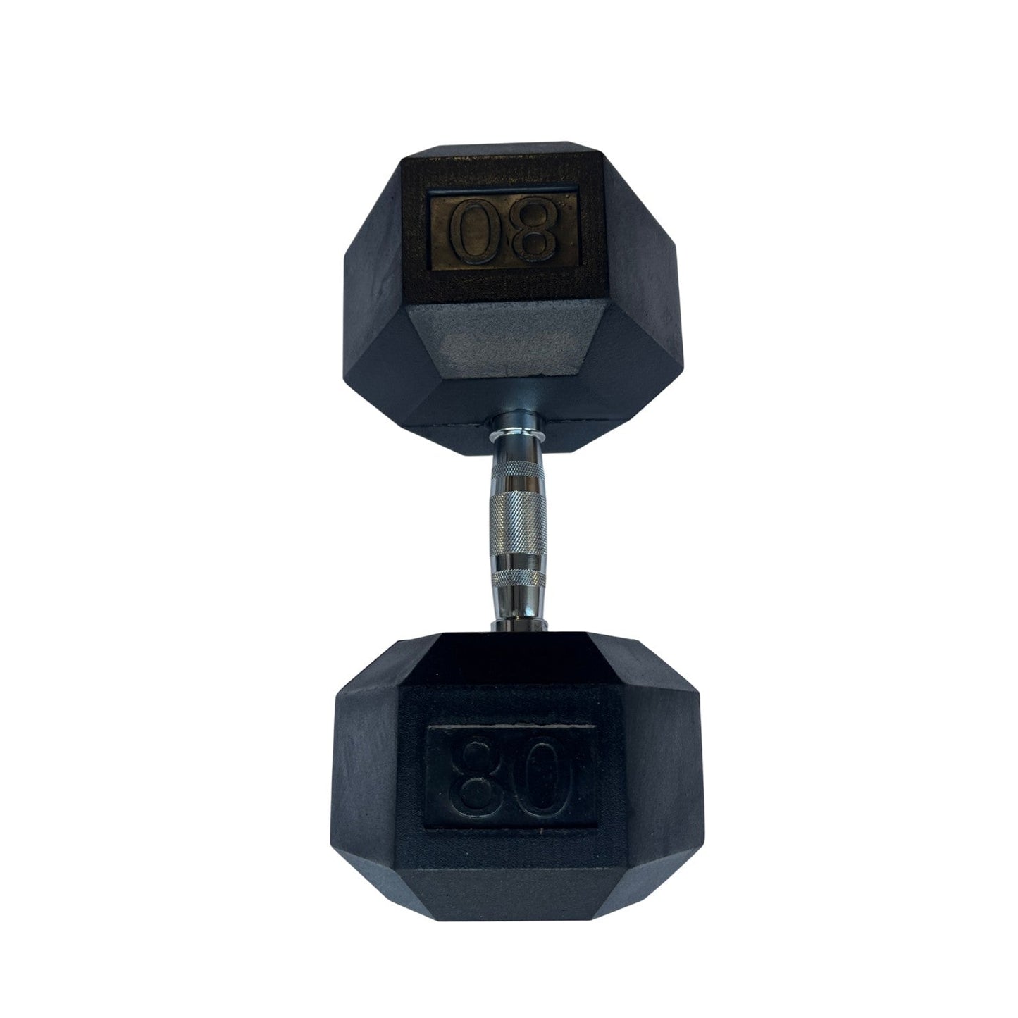 Rubber Hex Dumbbell 80 lbs