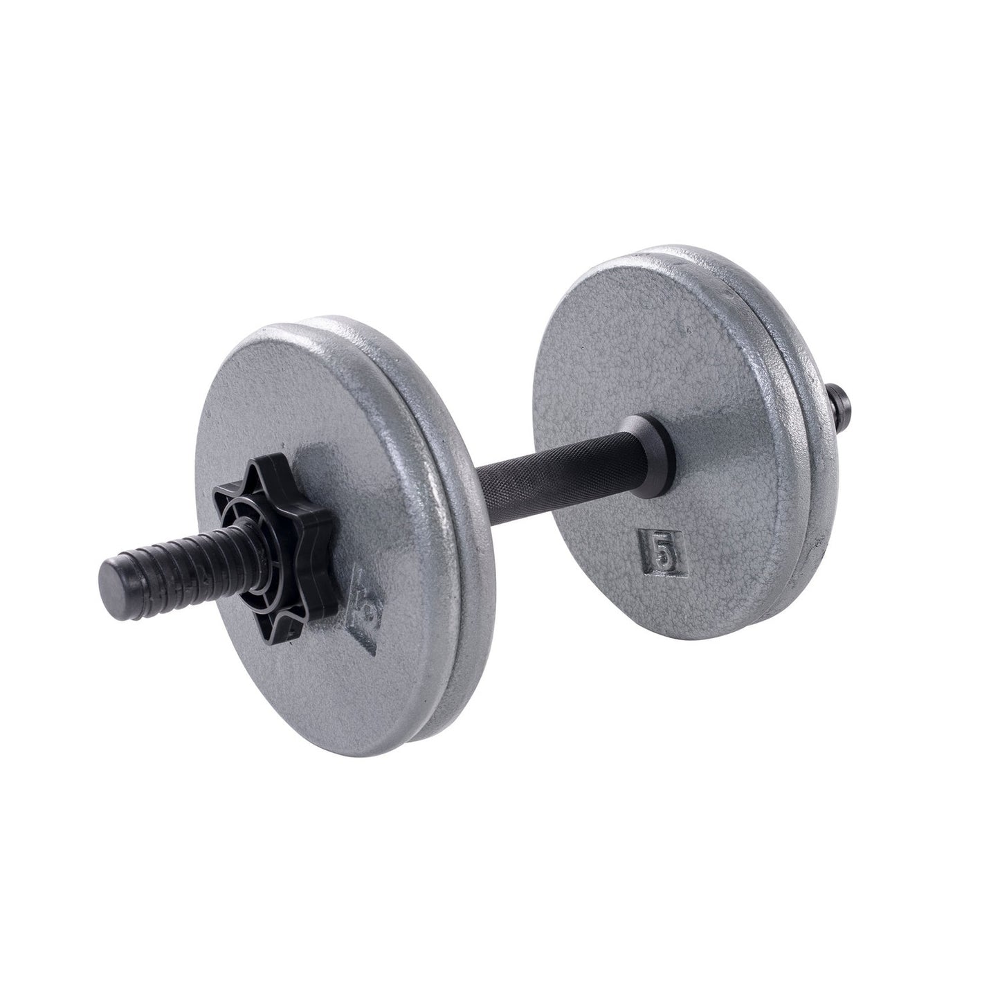 Regular 14" Threaded Plastic Dumbbell w/Collars — view 3