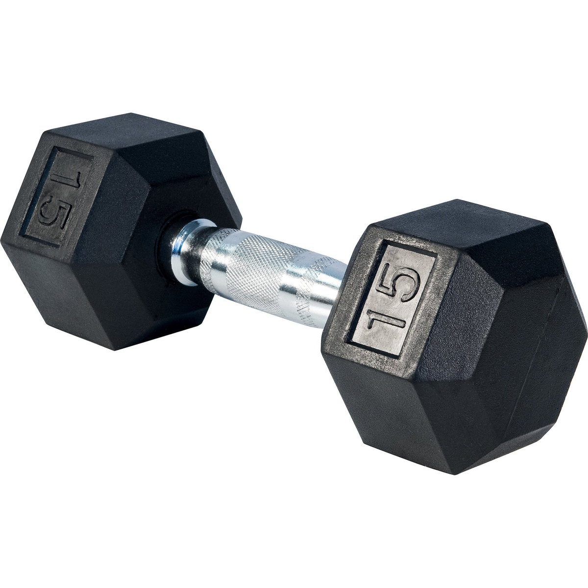 Rubber Hex Dumbbell 15 lbs