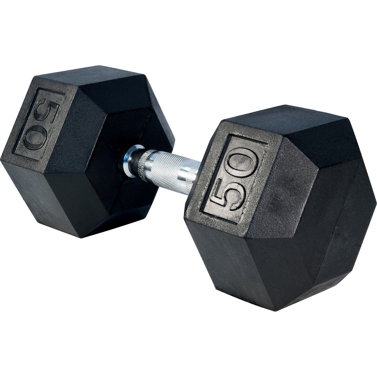Rubber Hex Dumbbell 50 lbs
