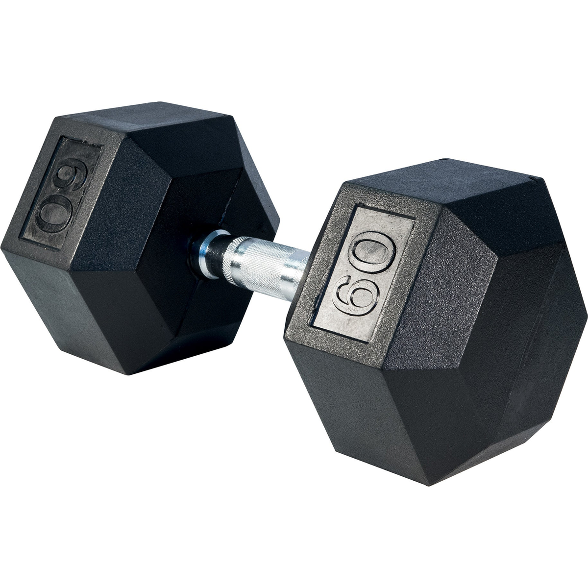 Rubber Hex Dumbbell 60 lbs