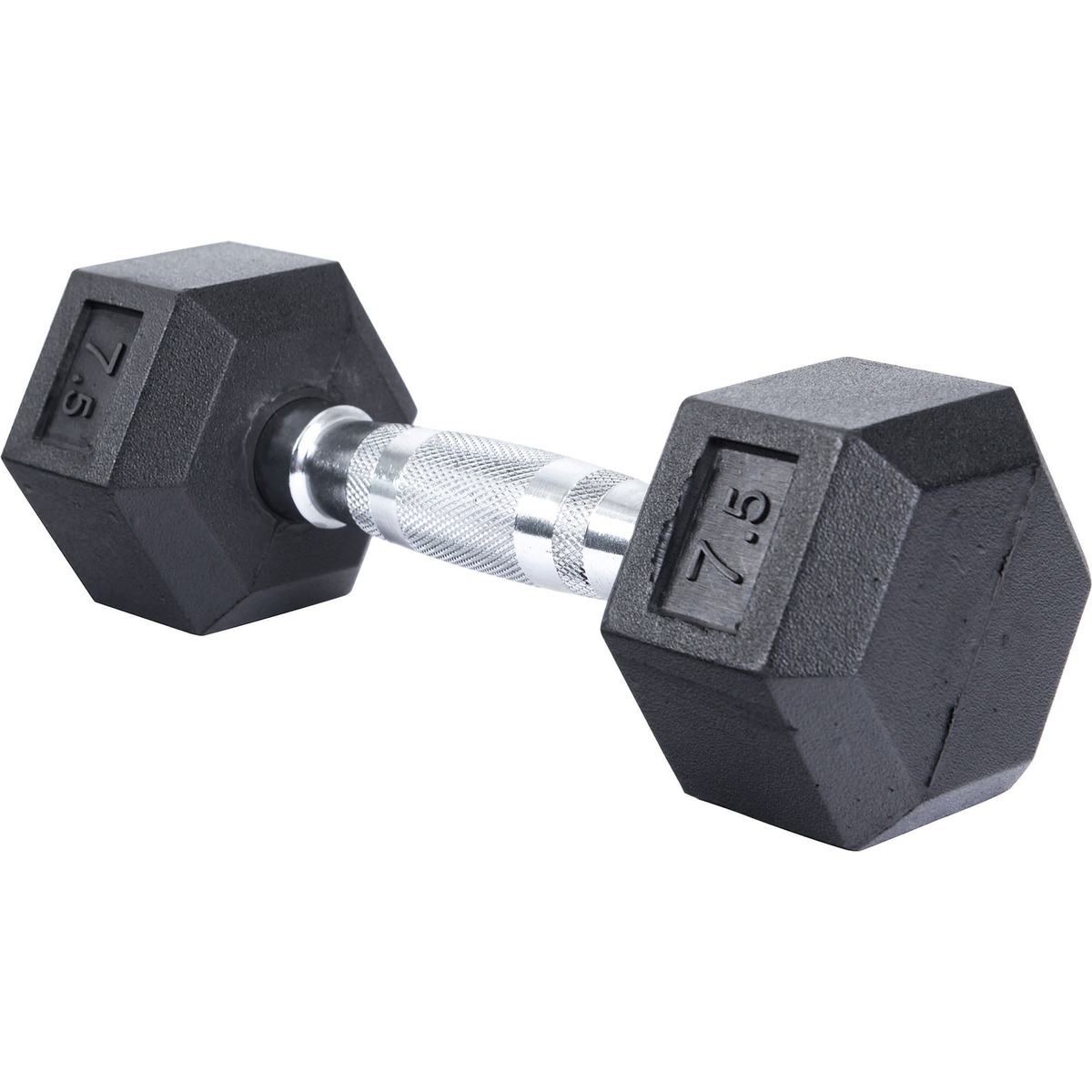 Rubber Hex Dumbbell 7.5 lbs