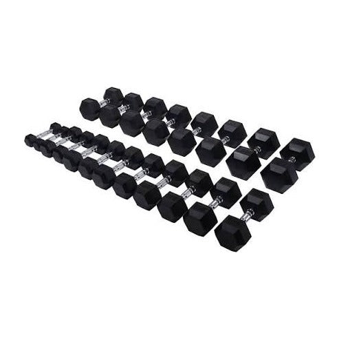 Rubber Hex Dumbbell Bundle 5-50lbs