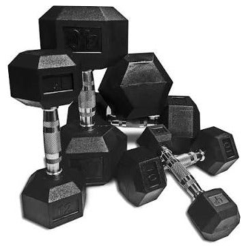 Rubber Hex Dumbbells